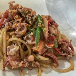 Osteria Veglio Pasta Dressed with Baby Octopus