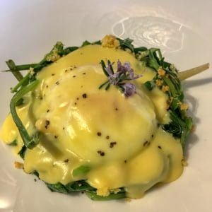 Osteria Veglio Poached Egg on Ramps Before