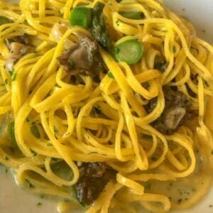 Filippo Tajarin with Morels and Asparagi